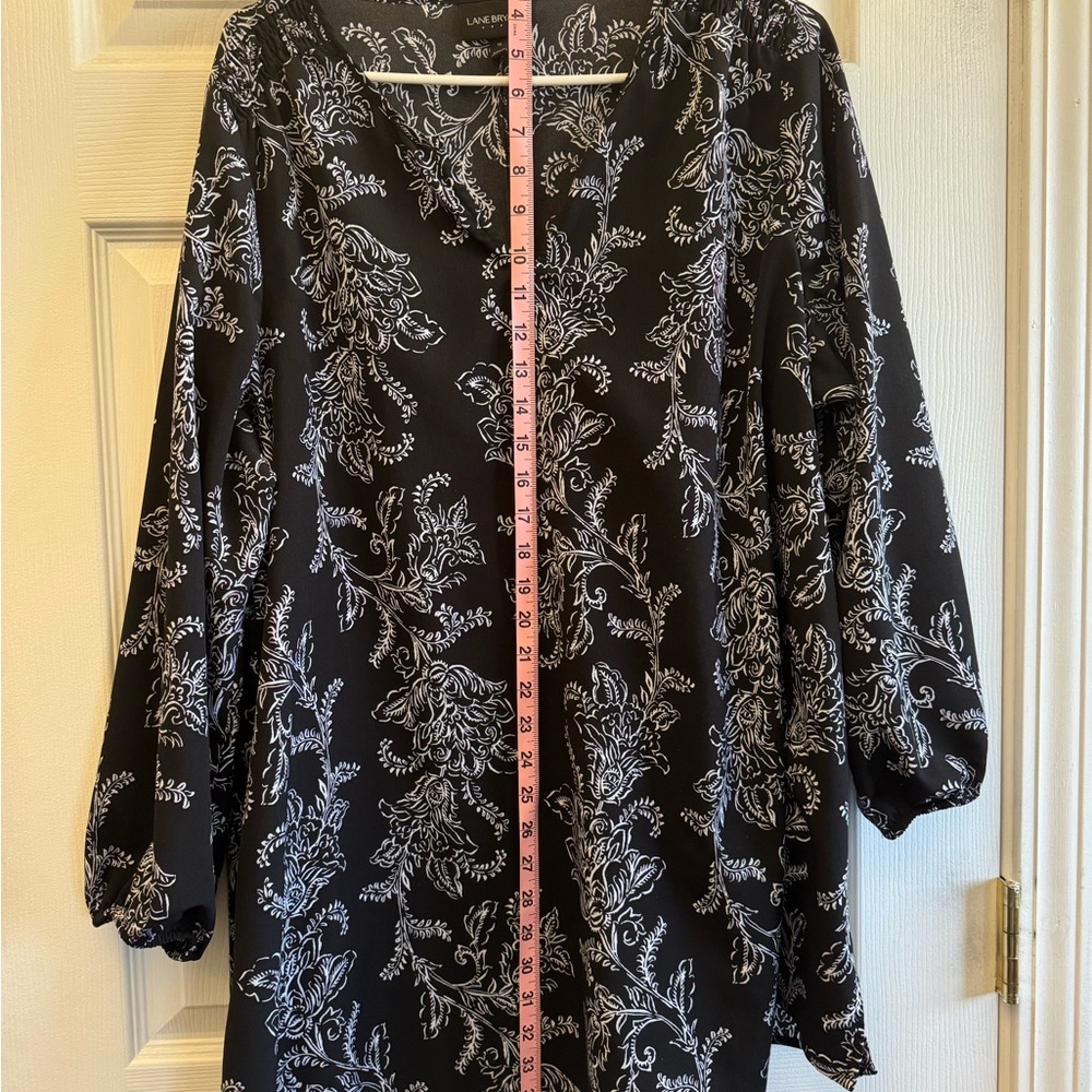 Black and White Floral Blouse